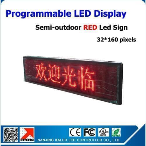 TEEHO Semi-outdoor advertising led screen 40*168cm led sign p10 led display panel programand scrolling message led display board