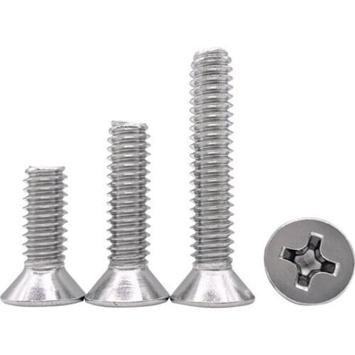 Practical 20pcs/lot 2#-56 Phillips Flat Head Machine Screws A2 Stainless Steel Inch series