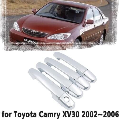 Luxury chrome door handle cover trim protection cover for Toyota Camry XV30 2002 2003 2004 2005 2006 Car accessory sticker