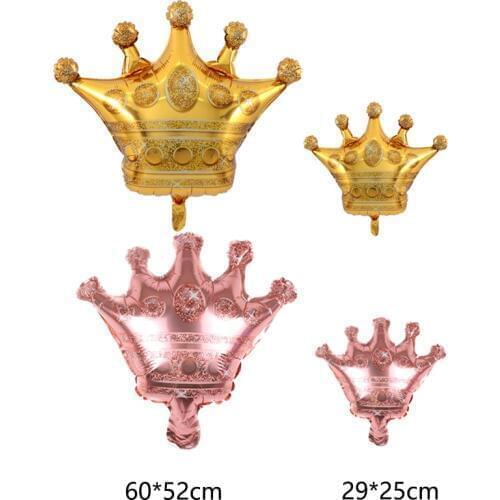 1pc New rose gold Crown foil balloons Princess crown Baby Shower birthday party decorations kids surprise globos
