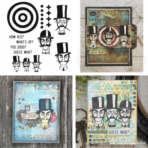 2021 New Hot Made of Black Hat Cutting Dies Stamps Scrapbook Diary Decoration Embossing Template Diy Greeting Card Handmade