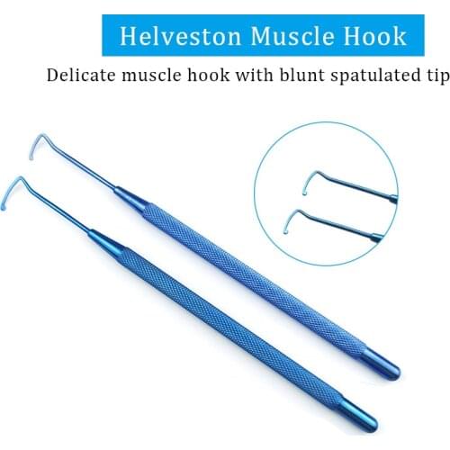 Titanium Muscle Hook Ophthalmic Instrument Helveston Muscle Hook Eye Tools