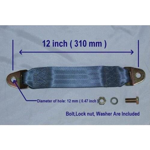 Seat Belt Extender / Extension Universal Add Length 310mm (12 inch) Grey Color safety strap