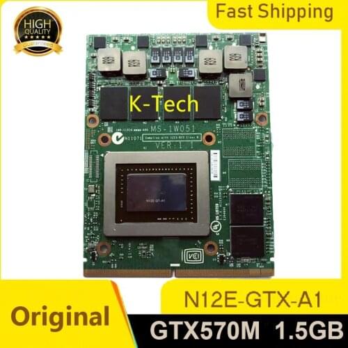 Original GTX 570M GTX570M MXM N12E-GT-A1 Video Graphic Card For MSI GT60 GT70 GT683 GT680 GX680 GT780 GX780 MS-1W051 Fully Test