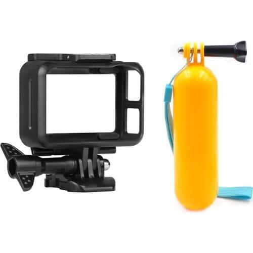 Osmo cation camera protection frame Border case housing with diving buoyant stick selfie stick for dji osmo action camera