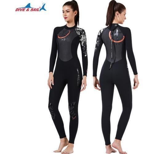 Womens Full Body Wetsuits, Premium Neoprene 1.5mm Back Zip One Piece Long Mens Underwater Scuba Diving Surfing Snorkeling