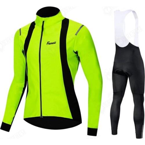 FRENESI Winter Fleece Bike Suit Bardiani Men Cycling Jersey Set 2020 Warm Long Sleeve Jacket Sport Clothes GEL Ciclismo Kit
