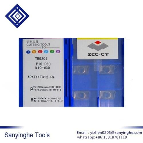 10pcs/lots APKT11T304-PM APKT11T308-PM APKT11T312-PM YBG202 YBG302 cnc carbide milling insert
