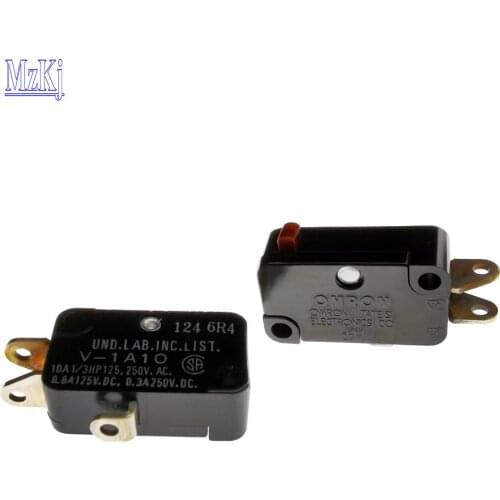 10PCS V-1A10 New Original Big Micro Switch V-1A1O 10A 1/3HP 125 250VAC 0.6A 125VDC 0.3A 250VDC