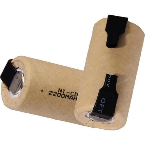 2 pcs SC 2200mah 1.2v battery rechargeable batteries element NICD for electric screwdrivers accumulator for power tools