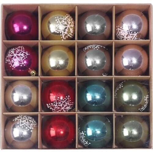 16pcs 6cm Christmas Balls Shatterproof Hanging Xmas Tree Ornaments Wedding Party