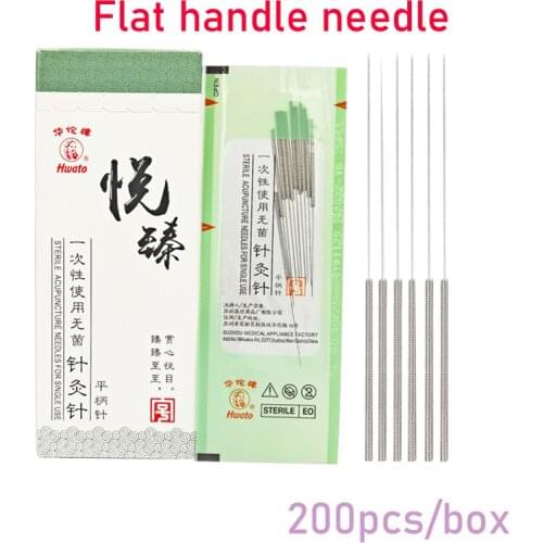 200pcs Disposable Acupuncture Needle Many size Choosable Flat Handle Needle Sterile Acupuncture Needles Beauty health care tool