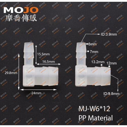 2020 Free shipping MJ-W6X12 PP Elbow reducing water fitting elbow pipe connectors hose connector 10pcs/lots