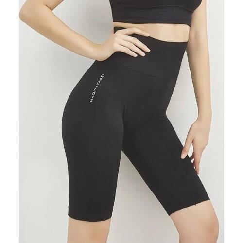 2021 High Waist Seamless Yoga Shorts Women Fitness Clothing Push Up Hip Gym Short Pants Sports Letter Workout Short Leggings Y85
