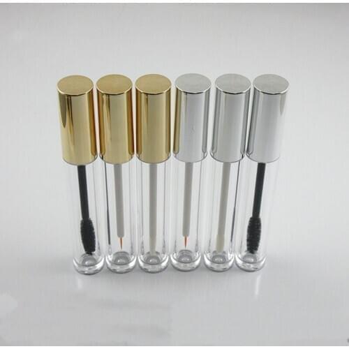 6ml mascara transparent tube with gold silver cap lip gloss tube eyeliner tube 24pcs