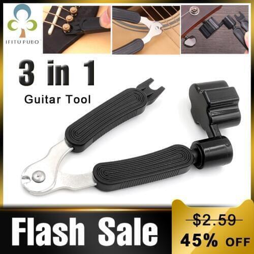 3 in 1 Guitar Tool Peg String Winder + String Pin Puller + String Cutter Guitar Tool Set Multifunction Guitar Accessories GYH