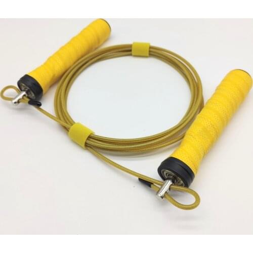 445g heavy weighted jump skip rope self lock ring connect overlap handle steel cord with anti wear protector