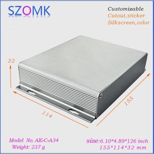 Aluminum electronics enclosure outlet junction box (4pcs) 114*155*32mm aluminum enclosure wall box, aluminum amplifier case