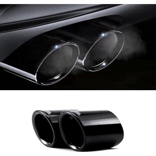 Car Part For BMW 1 2 3 4 5 7 Series X1 3GT F20 F22 F30 F32 F34 F10 F48 G30 G11 Gloss Black Steel Exhaust Pipe Trims Accessories