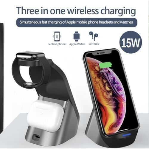 3 in 1 Wireless Charger Fast Charging Dock Station for Apple iWatch Airpods iPhone 12 Pro Samsung S10+ Huawei Mate 30 Xiaomi9