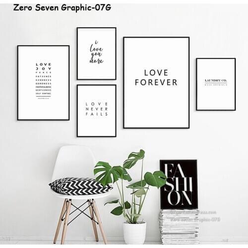 Black And White Love Phrase Canvas Painting Posters And Prints Living Room Bedroom Wall Art Pictures Home Decoration