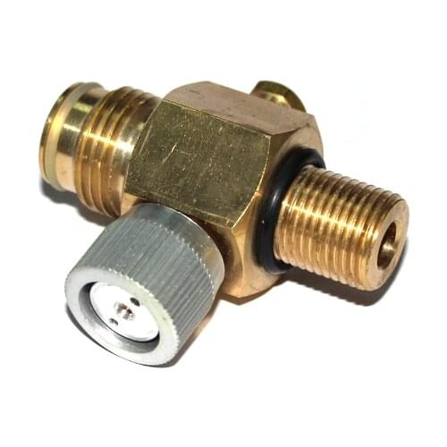 Tanque de ar de cilindro, válvula de ligar/desligar tanque co2 1/4 feita de cobre para paintball airsoft 5/8 "-18unf ou m18 * 1
