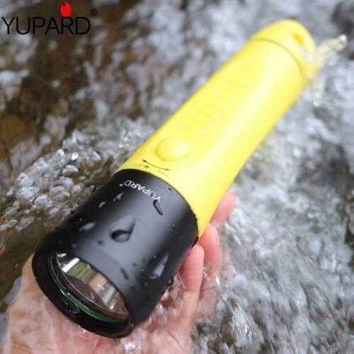 YUPARD Professional Diving Flashlight XML- L2LED Portable Scuba Dive torch 80M Underwater IPX8 Waterproof Built18650 Flashlights