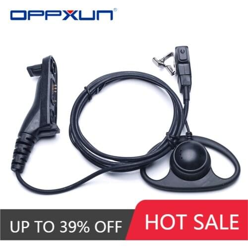 2021 D Earhook PTT Earpiece Headset Mic for Motorola XPR6500 XPR6300 Xir P8268 DP3400 DP3600 DGP6150 APX7000 Walkie Talkie Radio