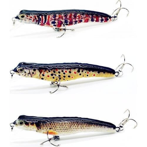 Artifical Fishing Lure Lifelike Lizard Minnow Lure 4.13inch/10.5cm 13.5g Floating Fishing Bait Swimbait with Two Hooks