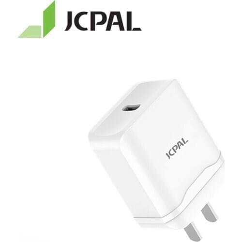 JCPAL USB-C PD Charger 18W Type-C PD Power Charger QC3.0 Charger for iPhone XS Max with Retail Packaging