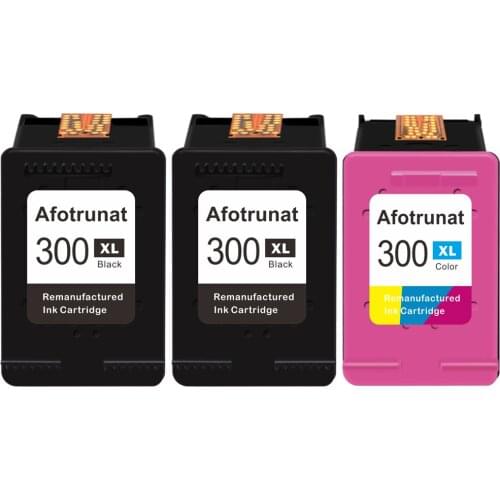 Afotrunat Replacement Renewable Mini Ink Cartridge Printer Ink HP 300 XL Deskjet D1660 D2560 D2660 D5560 F2420 F2480 F2490