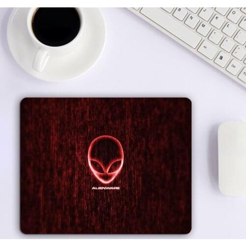 Small Mouse Pad With Computer Brands Logo of Alienware Gamer Desk Mat Setup Gamer Accessories Gaming Pc Mousepad Company Stitch