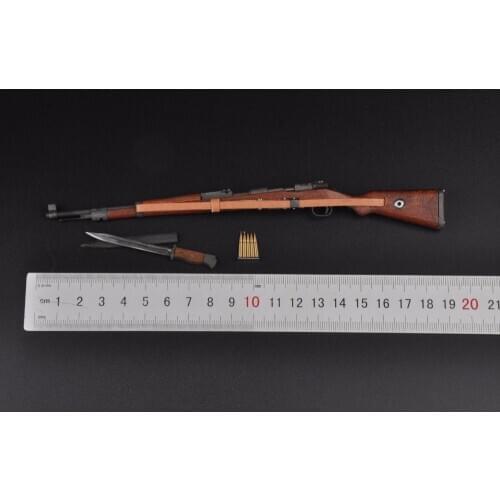 WWII German Weapon Model 1/6 Scale Karabiner 98k Rifle Gun+Bayonet Model Toys For 12" Action Figure Body Accessory Gifts Colle