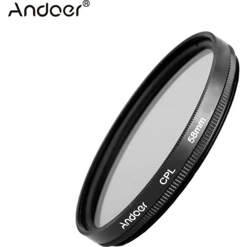 Andoer 58mm/52/55/67mm UV+CPL+FLD Circular Filter Kit Circular Polarizer Filter with Bag for Nikon Canon Pentax Sony DSLR Camera