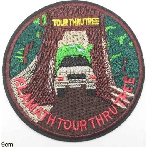 Tour Thru Tree Outdoor Iron On Embroidered Clothes Patches For Clothing Stickers Garment Wholesale