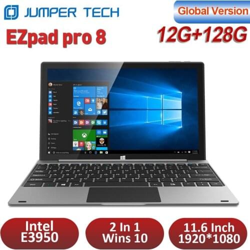 Global Version Jumper EZpad Pro 8 2 In 1 11.6'' Tablet Laptop Intel E3950 12GB 128GB Notebook FHD 1920*1080 Dual WiFi Windows10