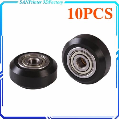 10PC Openbuilds Plastic wheel POM with Bearings big Models Passive Round wheel Idler Pulley Gear perlin wheel for CR10 Ender 3