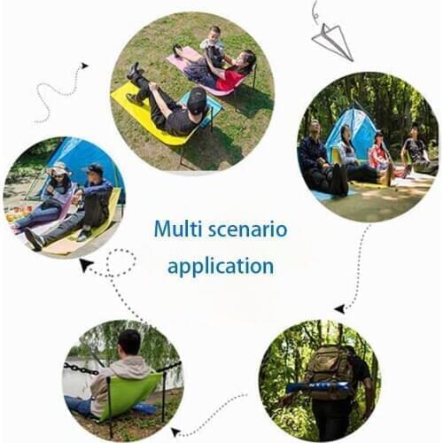 E-PIC Free Time Outdoor Chair Portable Folding Beach PVC Moisture-Proof Metal Steel Pipe Load Bearing Beach Cushion Picnic Mat