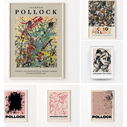 Jackson Pollock posters-Jackson Pollock paintings, Pollock posters, exhibition posters, abstract printing, Pollock art printing