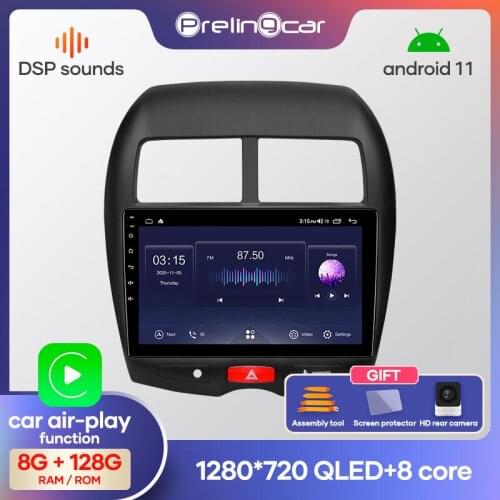 Prelingcar Car GPS multimedia Radio Navi player For CITROEN C4 2010 2011-2014 2015 For Mitsubishi ASX Peugeot 4008 android 10.0