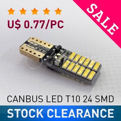 SALE Super bright LED T10 canbus no error 24 SMD 4014 car light 12V w5w auto cob clearance bulb door GLOWTEC
