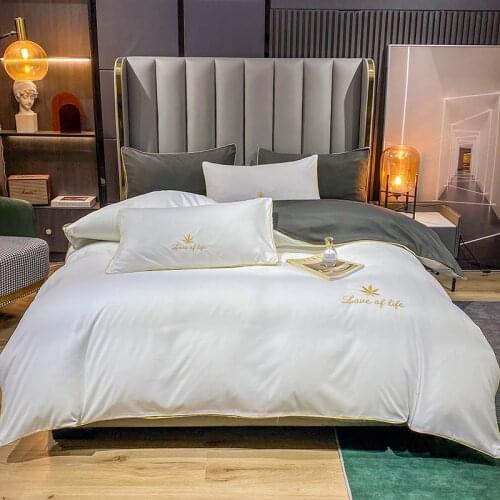 Nordic Duvet Cover Luxury Solid Color Comfortable Bedding Set Bed Linen Pillowcase Mash Up Breathable Bedclothes Single 150x200