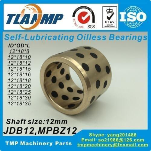 JDB1210/1212/1215/1216/1218/1220/1225/1230 Self-lubricating Oilless Bearings MPBZ12-10/12/15/16/18/20/25/30/35 Oil Free Bushings