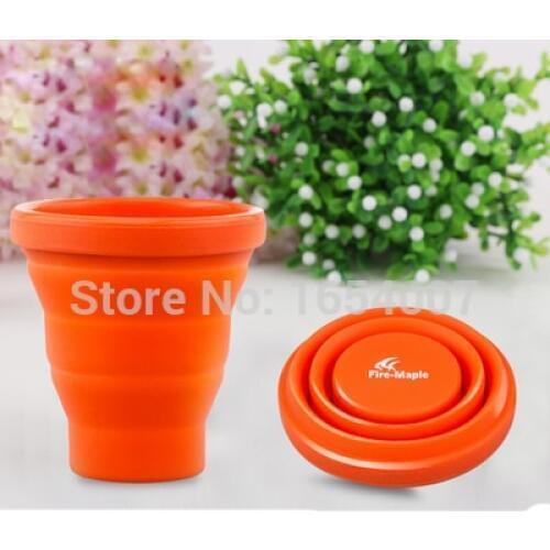 3 Piece 0.2L Camping Silicon Folding Mug Portable Outdoor Camping Tableware Cup Bottle Fire Maple FMP-319 44g Free Shipping