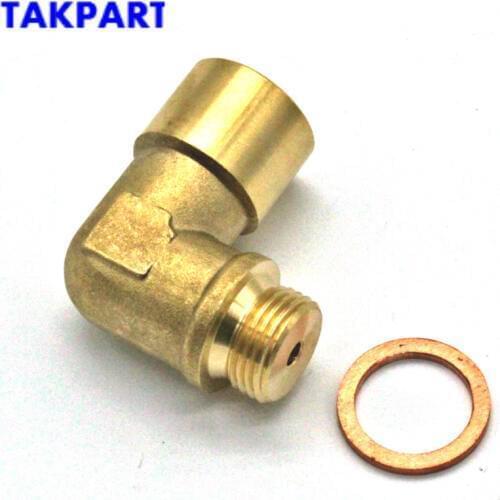 TAKPART 90 Angled Lambda O2 Oxygen Sensor Extender Spacer for Decat Hydrogen Brass M18x1.5