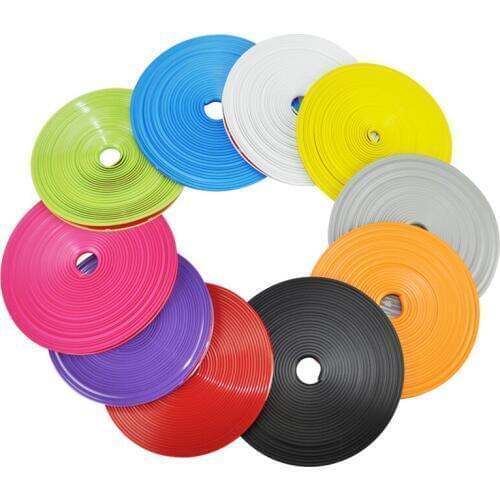 GMOTOD Universal 8M/26ft Car Vehicle Wheel Tire Sticker Anti-Scratch Protector Stripe Line Rim Edge Tim Rubber Moulding