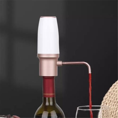 USB Charging Electric Wine Decanter Portable Smart Auto Wine Pump Pourer Dispenser Wine Tools Stainless Steel Wine Aerator