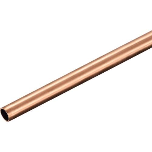 Uxcell Copper Round Tube 7.5mm OD 0.5mm Wall Thickness 300mm Length Pipe Tubing