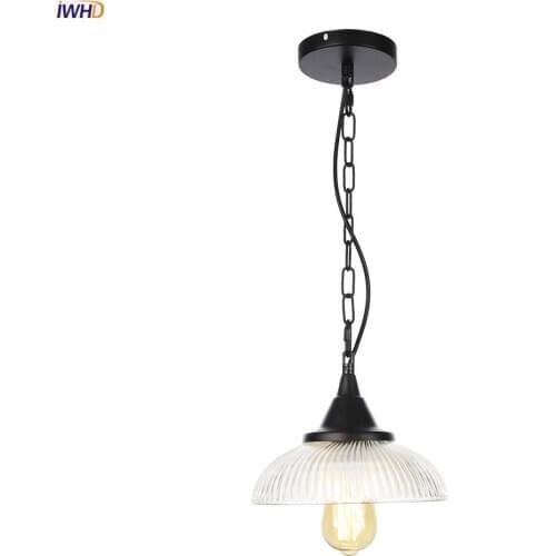 IWHD Loft Decor Vintage Pendant Lamp LED 4W Edison Bulb Glass Ball Metal Retro Industrial Pendant Lights Hanglamp Luminaria