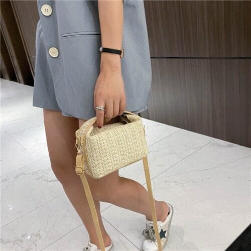Bag Women 2020 Summer New Straw Woven Handbag Fashion Hand Carry Women Bag All-match One-shoulder Diagonal Bag Beach Bags Women